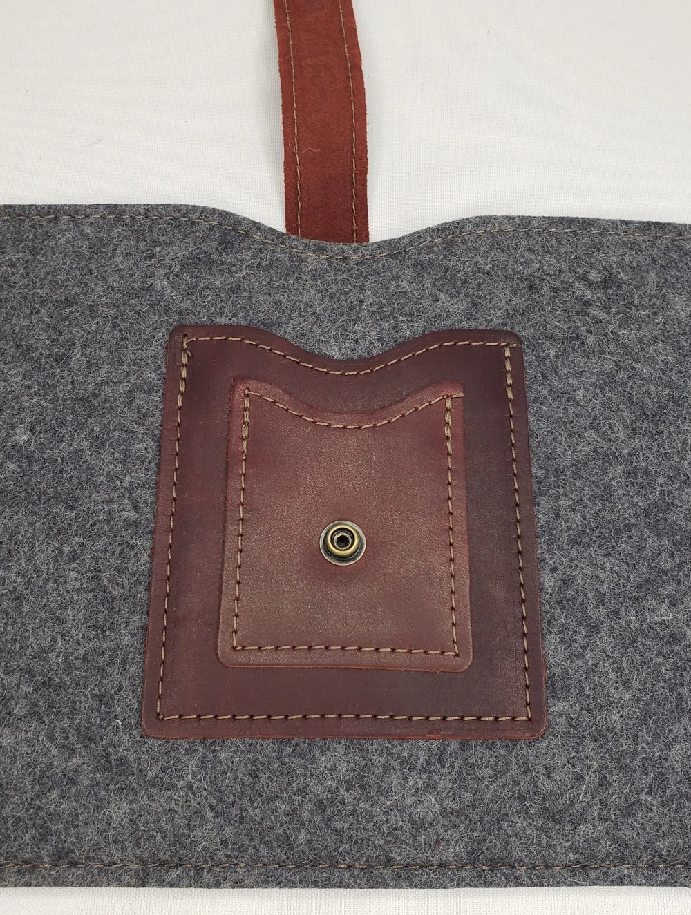 Wild Horse Leather Deep Brown & Wool Mini iPadCase Cover